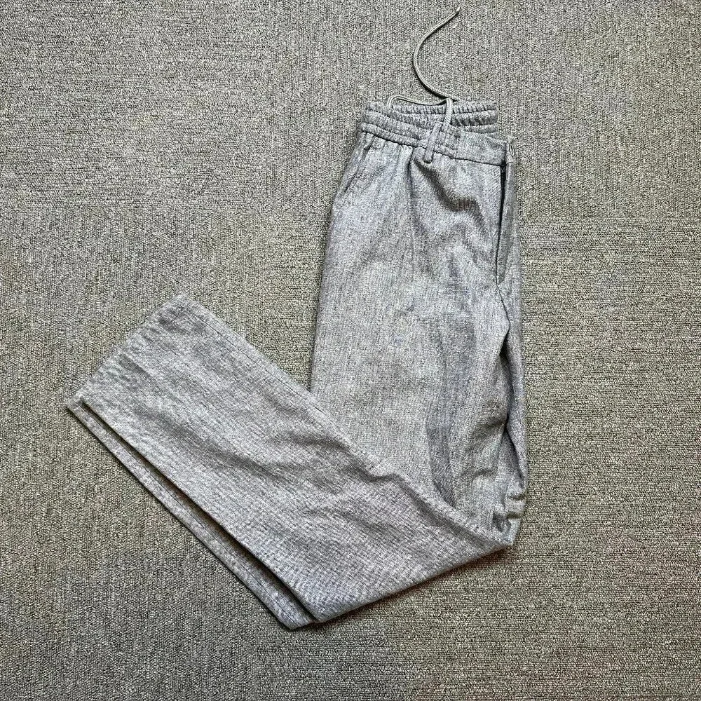 Pierre Clarence France Grey Men's Linen Blend Pants FR 48 / US 38